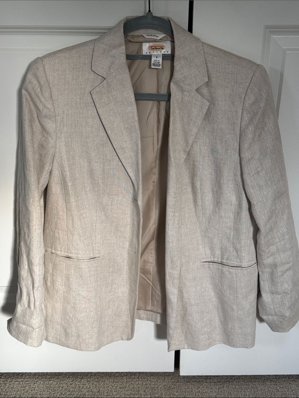 Talbot Women’s Beige Linen Blend Blazer